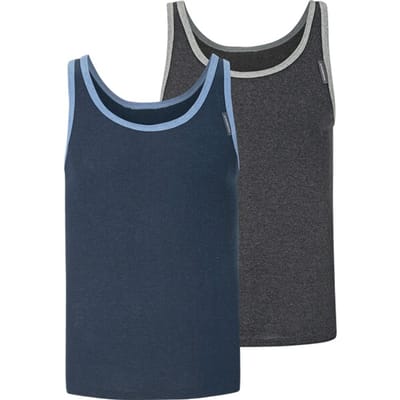 Jan Vanderstorm herren Hemden, Set Van 2 - 07 - blauw - Plus Size