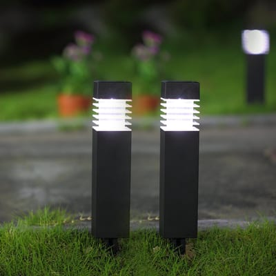 Solar tuinverlichting pad 'Condor' - Set van 2 - Buitenlamp - Priklamp op zonne-energie