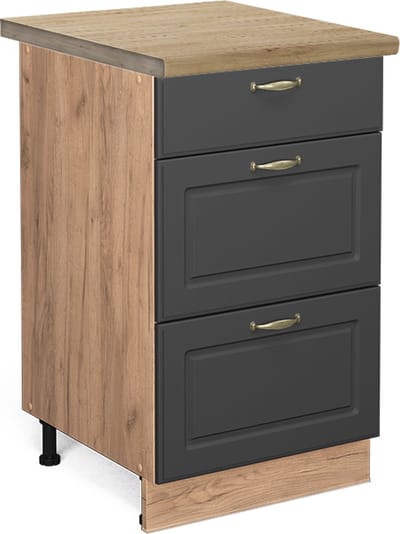 Vicco Fame-Line Keukenonderkast – 50 cm, WB Eik Antraciet-goud