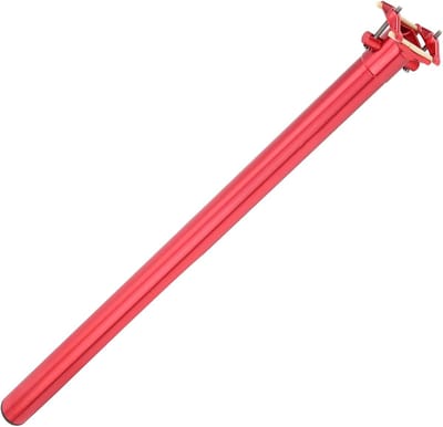 Fietszadelpen - Zadelbuis Zadelhouder - Veilig Fietsen - Traploos Verstelbaar - 33.9 mm Diameter - Rood