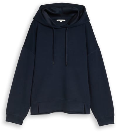 Tom Tailor Denim - Hoodie met relaxte pasvorm van scuba - Maat M - sky captain blue