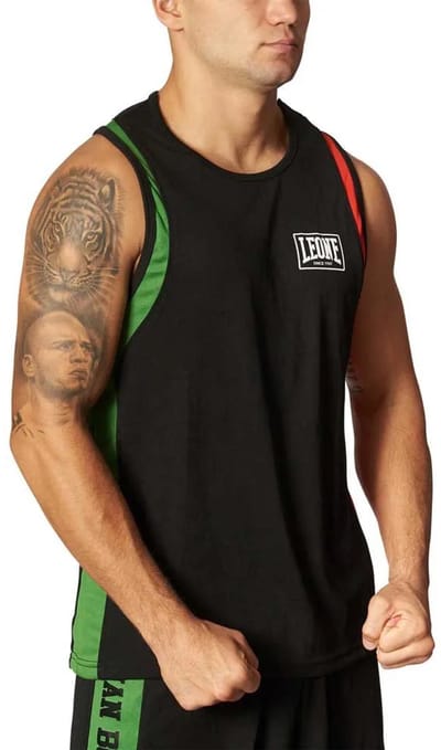 Leone1947 Italia Mouwloos T-shirt Zwart S Man