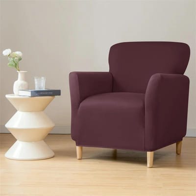 Spandex Clubfauteuilhoes Elastische Enkele Kuipbankhoezen Stretch Verstelbare Armleuninghoezen voor Huis Bar Balie Relaxstoelen gray