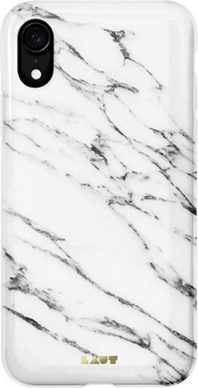 LAUT - iPhone Xr Hoesje - Back Case HUEX Marble Wit