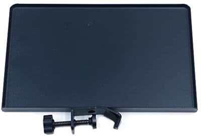 Clamp-On Rack Tray voor Microfoonstandaard - 13 x 20 cm, Maximaal 1 kg Draagkracht voor Bladmuziek en Accessoires