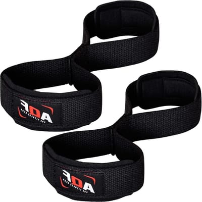 Gewichtheffen Bandjes Figuur 8 Met Gewatteerde Manchet Polsondersteuning - Training Sportschool Bandjes - Hand Bar Grip Handschoenen Ondersteuning - Workout - Sterkte Training fitness straps