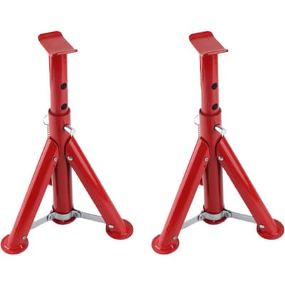 Kriksteun 3 Ton Capaciteit 11,42 16,06 inch Hoogte Verstelbaar Opvouwbare Kriksteun voor Vrachtwagens SUV ATV red
