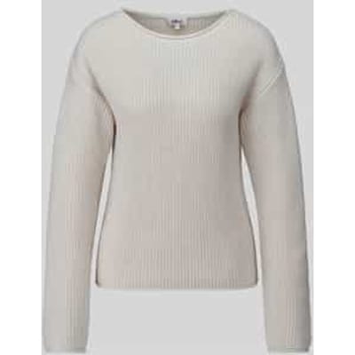 relaxed fit gebreide pullover van katoenmix