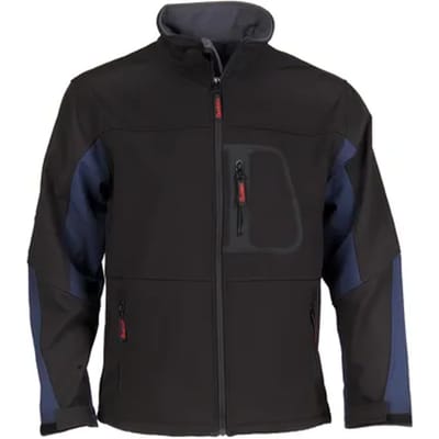 Busters Softshell Jas Comfort Zwart/blauw M