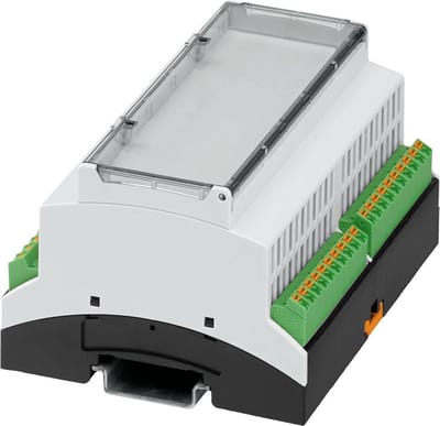Phoenix Contact BC 107,6 - KIT - U11-7035 + 4SPTA12 1311009 Elektronicabehuizing 107.6 x 89.7 x 60.7 Polycarbonaat Grijs-wit (RAL 7035), Zwart (RAL 9005) 1