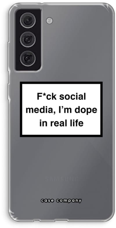 Hoesje geschikt voor Samsung Galaxy S21 FE hoesje - I'm dope - Soft Cover Telefoonhoesje - Bescherming aan alle Kanten en Schermrand