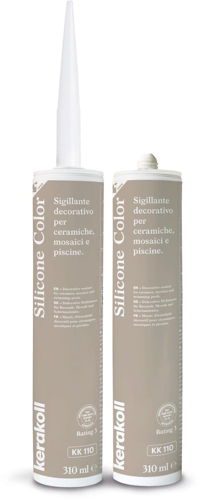 Kerakoll - Silicone Color - KK110 - Siliconenkit - Kleur 110 Grijs Bruin - Verkrijgbaar in 50 Kleuren - Greenbuild rating 3