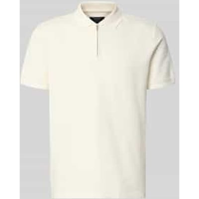 regular fit poloshirt met structuurpatroon