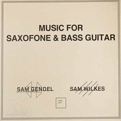 Sam Gendel & Sam Wilkes - Music For Saxofone & Bass Guitar (LP)