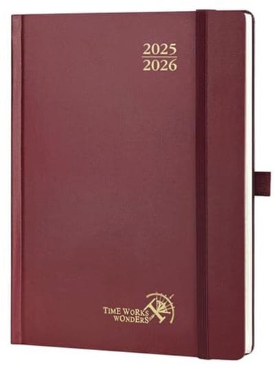 Agenda 2025-2026 | Weekplanner met Harde Kaft en 30 Minuten Intervallen | 17 Maanden Schoolplanner | 22 x 16.5 cm