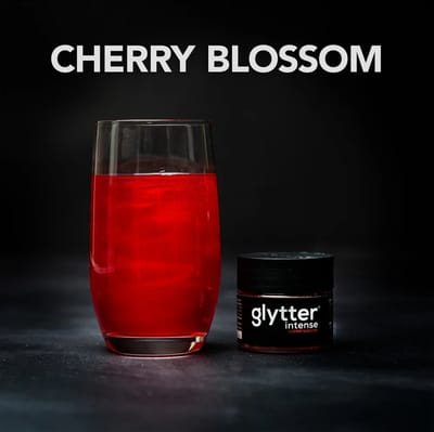 Glytter® - Drinkbare glitter - Extra kleurintensief glytterpoeder met glitters voor drankjes - Rood (10g) - 100 drankjes - Cherry Blossum