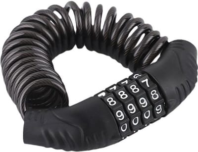 Motorfietsslot Staalkabelketting - Fietsslot Antidiefstal - Beveiliging Motorfiets - 4-cijferig Wachtwoord - 150cm Lengte - Zwart