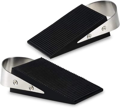 Antislip Deurblok met Handvat - Roestvrijstalen Deurstopper voor Vloerbescherming (2 stuks)