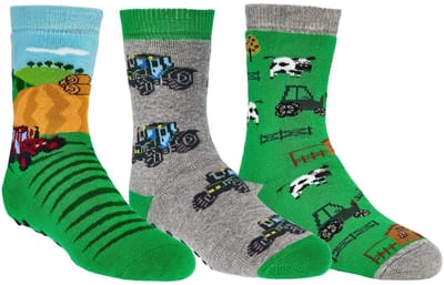 Kindersokken | Huissokken | Antislip | grappige sokken | happy sock printjes | voordeelpakket 9 paar | 3 thema's