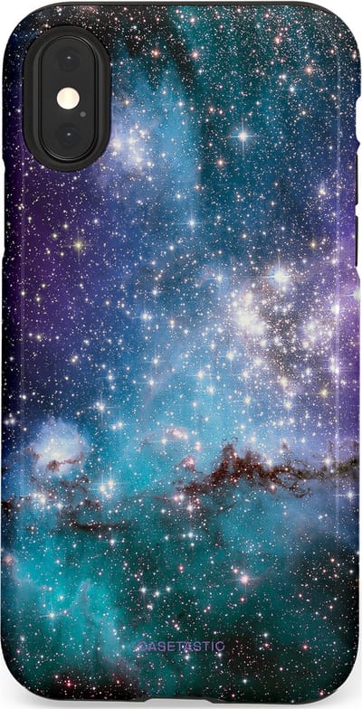 Casetastic Hoesje Geschikt voor Apple iPhone X/Xs - Stijlvolle Beschermende Duo-layer Case - Nebula nachtdroom