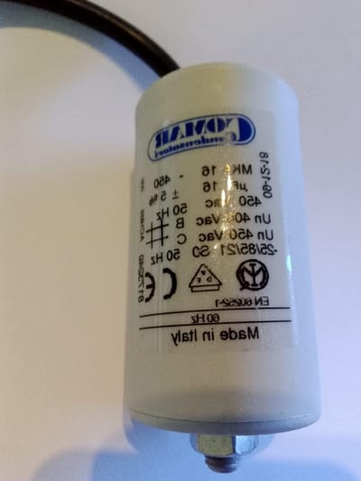Condensator - Startcondensator Motor - Motor Starten - Aluminium Constructie - 16 Microfarad - Niet Van Toepassing