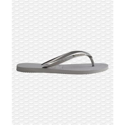 Havaianas Slim Glitter II Meisjes Slippers - Ice Grey - Maat 29/30