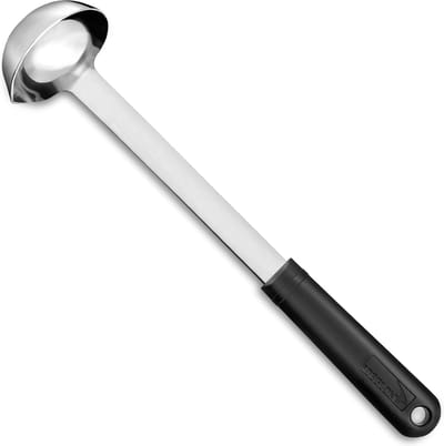 Déglon Sauslepel met schenktuit – anti-slip handvat – roestvrij staal – zwart – 31 cm