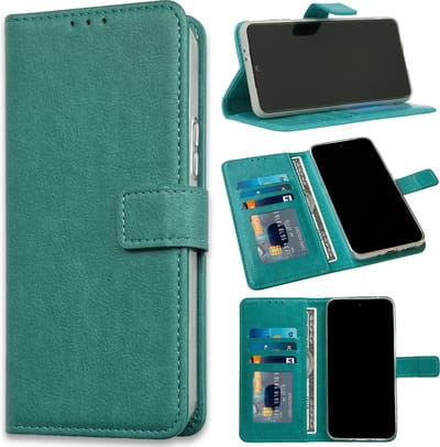 HB Hoesje Geschikt voor Samsung Galaxy S20 FE - Turquoise - Portemonnee Book Case - Pasjeshouder en Magneetlipje