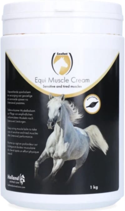 Excellent Equi Muscle Cream - 1kg - Ter verzorging van gevoelige en vermoeide spieren na prestaties - Geschikt voor paarden