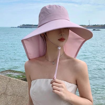 Châle anti-UV décontracté Chapeau de pêcheur à large bord Chapeau de soleil respirant à séchage rapide Chapeau réglable pour queue de cheval Été brown