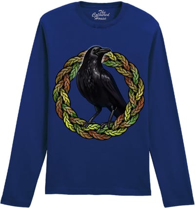 Crow Celtic Knot The Coloured House Longsleeve T-shirt XXL