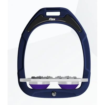 Ultra Grip Plat Stijgbeugels Marine/Grijs/Paarse Flex-On Green Composite