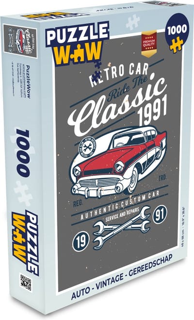 Puzzel Auto - Vintage - Gereedschap - Legpuzzel - Puzzel 1000 stukjes volwassenen
