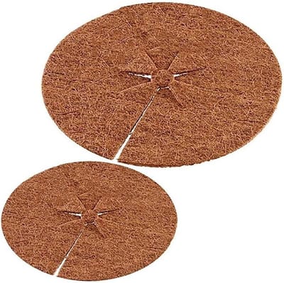 Kokos Mulch Schijven - Plantenbescherming Bodembedekker - Tuinonderhoud - Duurzaam Kokosvezel - 40cm - Bruin