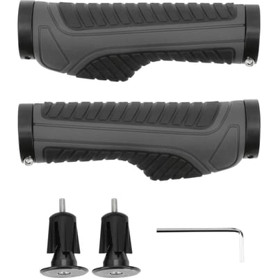 1 Paire Poignées de Guidon de Vélo en Caoutchouc Antidérapantes VTT Black Gray gray