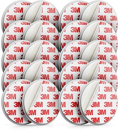 deleyCON 10x Magnetische Bevestiging voor Rookmelders Magnetische Houder Brandmelders Zelfklevende Magnetische Houder Zelfklevend Oppervlak Diameter 65mm
