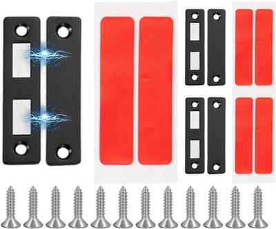 Magnetische Kastsloten - Deurvangers - Kasten Beveiligen - Roestbestendig Metaal - 3 Sets - Zilver