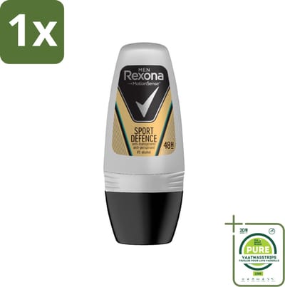 1 x Rexona Men - Sport Defence - Deo Roll-on - 50 ml - Sport Deodorant - Zweetgeur - Mannelijke Deodorant - Actieve Mannen - Droge Oksels