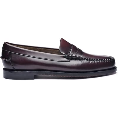 Sebago Classic Dan Leren Loafers bordeaux
