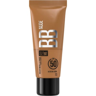 Maybelline Fit Me BB Nude- BB crème- Basis verrijkt met 90% verzorgende ingrediënten- SPF 50- NUDE 70- 30 mL