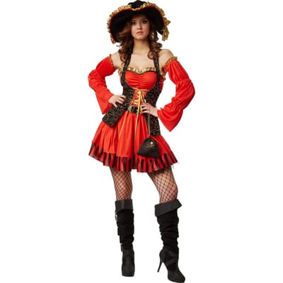 dressforfun - Vrouwenkostuum sexy zeeroversbruid XXL - verkleedkleding kostuum halloween verkleden feestkleding carnavalskleding carnaval feestkledij partykleding - 301783
