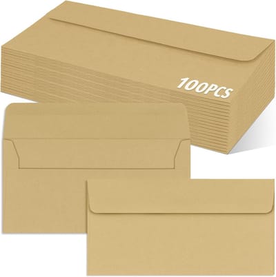 100x C6 Enveloppen Wit 220x110mm voor Uitnodigingen en Kaarten