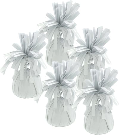 Haza Ballon gewichtjes - 10x - wit - 170 gram - gewichtjes voor helium ballontrosjes
