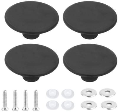 TOVBMUP Knoppen - Ovenknoppen - Vervangende knoppen - Accessoires voor deksels - Geschikt voor deksels met aflopende knoppen, Vervangende knoppen - 5,4*1,8cm - Zwart