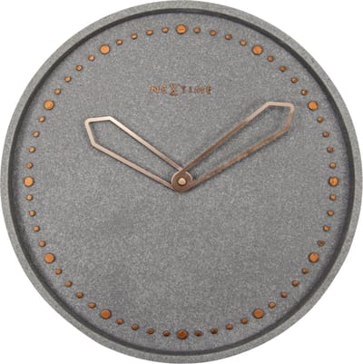 NeXtime Cross – Wandklok – 35 cm – Polyresin – Grijs