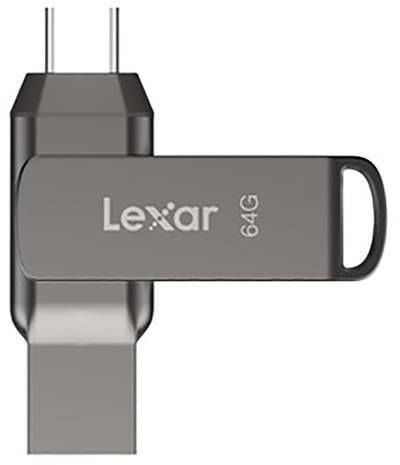 Lexar JumpDrive LJDD400064G-BNQNG USB flash drive 64 GB USB Type-C 3.2 Gen 1 (3.1 Gen 1) Grijs