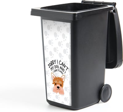 Container sticker Sorry I can't my dog and I have plans - Honden - Spreuken - Quotes - 44x98 cm - Kliko sticker