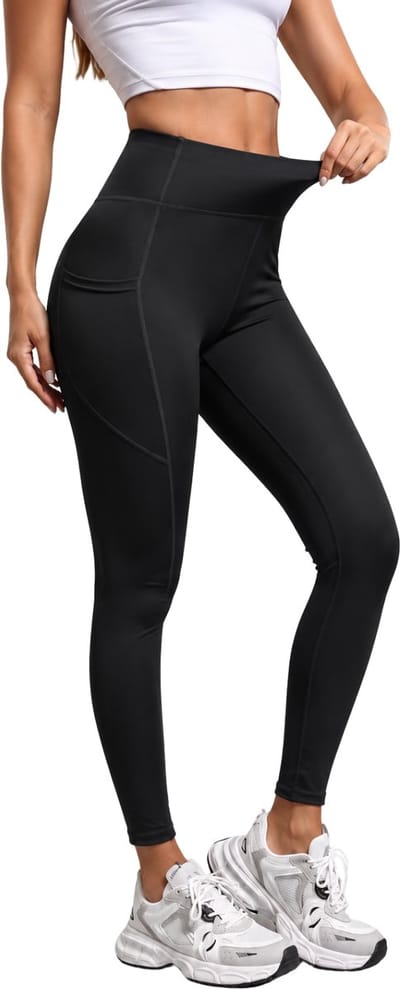 SparkNine Pacepocket dames sportlegging - met handige zakken - M - zwart - hoge taille - elastisch - squatproof - niet doorschijnend