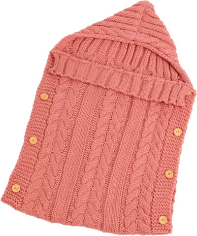 CHPN - Baby Slaapzak - Baby doek - Baby slaap zak - Met Knopen - Roze - Babykamer - Kraamkado - Baby Uitzetlijst - Gebreide deken voor de baby