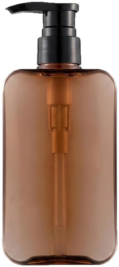 Zeepdispenser 300ml - Amber vierkant - Acryl met zwarte pomp - Modern voor keuken en badkamer - ShopVlot